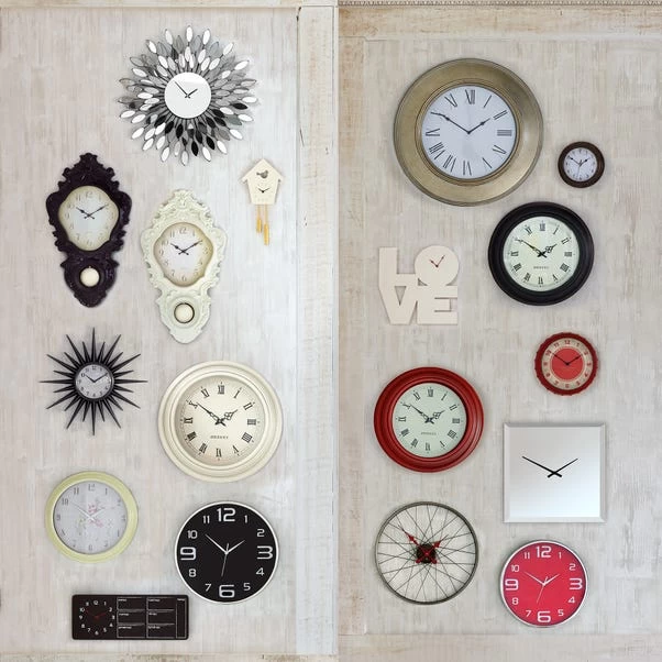 Dunelm Grantham 76cm Station Wall Clock Champagne - Image 2