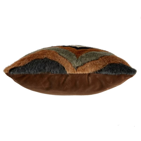 Dunelm Eska Zigzag Faux Fur Cushion - Image 3