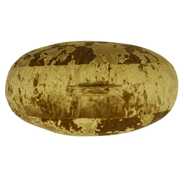 Crushed Velvet Ochre Floor Cushion - Image 3