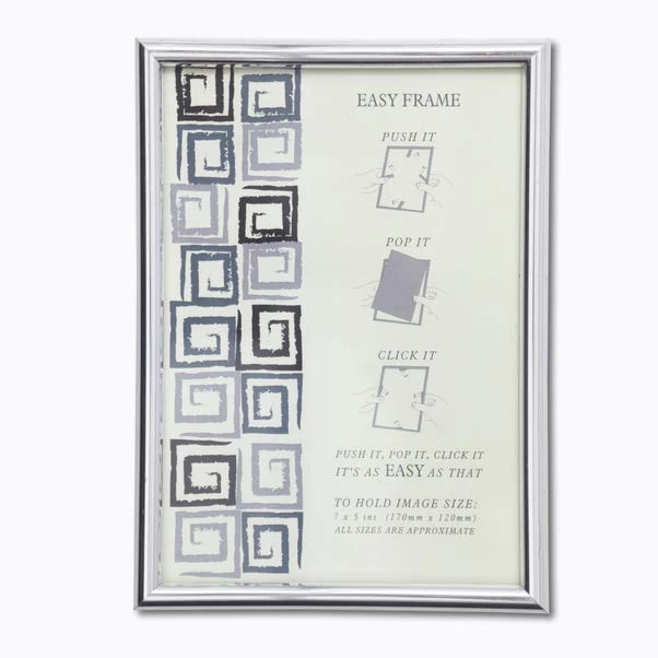 Dunelm Chrome Easy Frame 7" X 5" (18cm X 12cm)