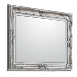 Cedar & Sage Hollins Rectangle Mirror, Antique Silver 115x84cm