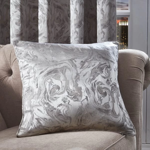 Luxury Collection Diablo Marble Silver Cushion