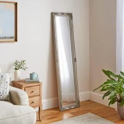 Dunelm Silver Swept Leaner Mirror, 43x164cm
