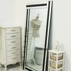 Milton Manor Westbury Black Leaner Mirror