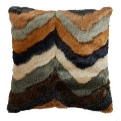 Dunelm Eska Zigzag Faux Fur Cushion