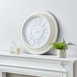 Dunelm Classic 60cm Wall Clock Cream