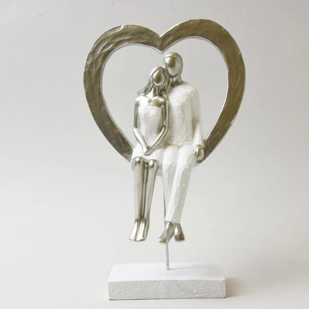 Dunelm Couple In Heart Sculpture
