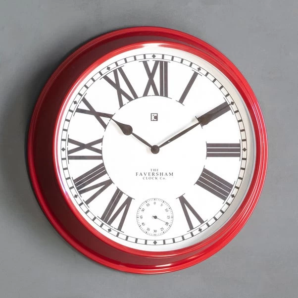 Cedar & Sage Kirby Clock Red 52cm