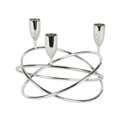 Dorma Circle Silver Candelabra