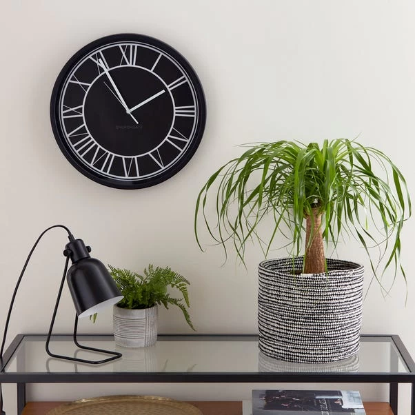 Dunelm Contemporary Black Clock 39cm