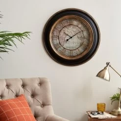 Dunelm Antique Map Clock 55cm