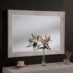 Yearn Mirrors Yearn Florence Rectangle Mirror, White 104x73cm