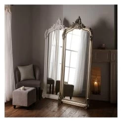 Yearn Mirrors Yearn Full Length Baroque Mirror, Silver 182x76cm