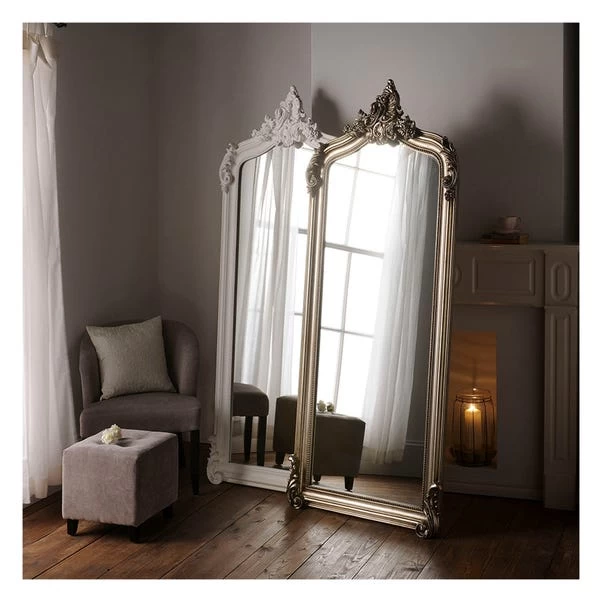 Yearn Mirrors Yearn Full Length Baroque Mirror, Silver 182x76cm