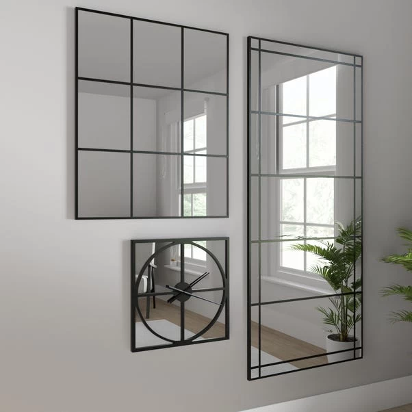 Dunelm Apartment Full Length Mirror, Black 180x80cm