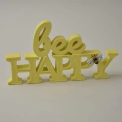 Dunelm Bee Happy Word Block