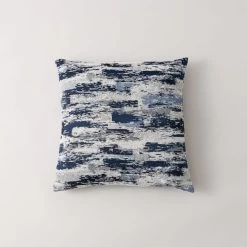 Dunelm Abstract Blue Global Cushion