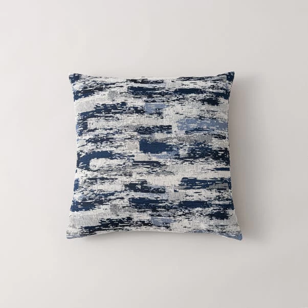 Dunelm Abstract Blue Global Cushion