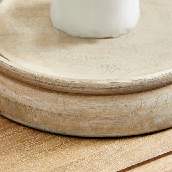 Dunelm Churchgate Wood Glass Hurricane 26cm - Image 3