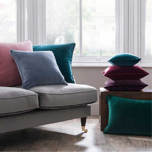 Dunelm Clara Cotton Velvet Square Cushion - Image 6