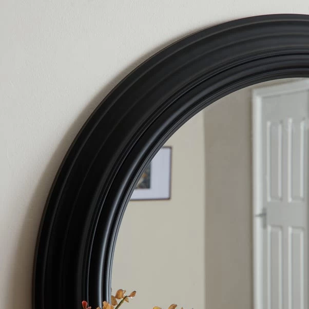Dunelm Timeless Round Wall Mirror, Black 76cm - Image 2