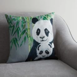 Dunelm Panda Jungle Print Cushion