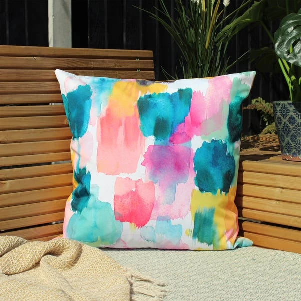 Riva Home Watercolours Ochre Outdoor Cushion