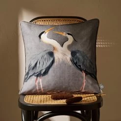 Natural History Museum Heron Grey Cushion