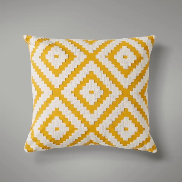 Dunelm Geo Crewel Navy Cushion Cover - Image 2