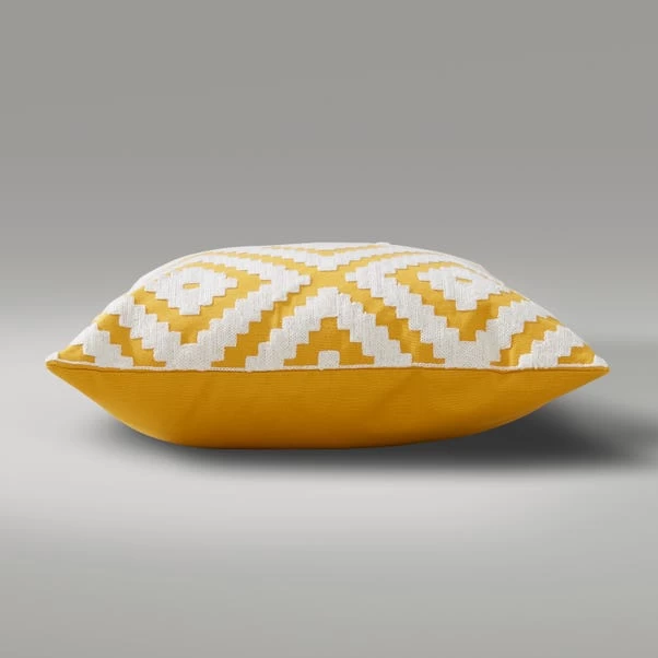 Dunelm Geo Crewel Navy Cushion Cover - Image 4