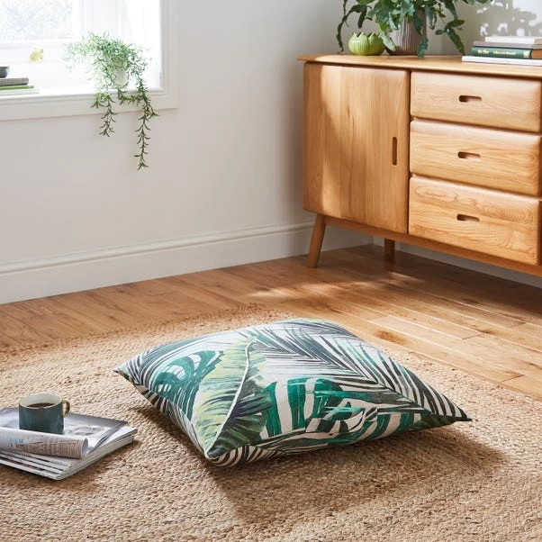 Dunelm Palm Print Floor Cushion