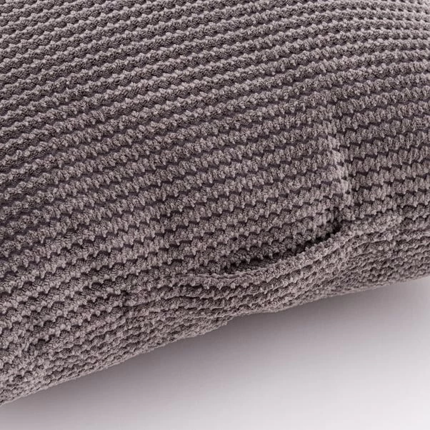 Dunelm Jenson Charcoal Square Floor Cushion - Image 4