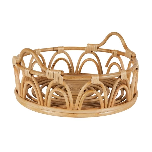 Dunelm Scalloped Bent Cane Tray 30cm - Image 3