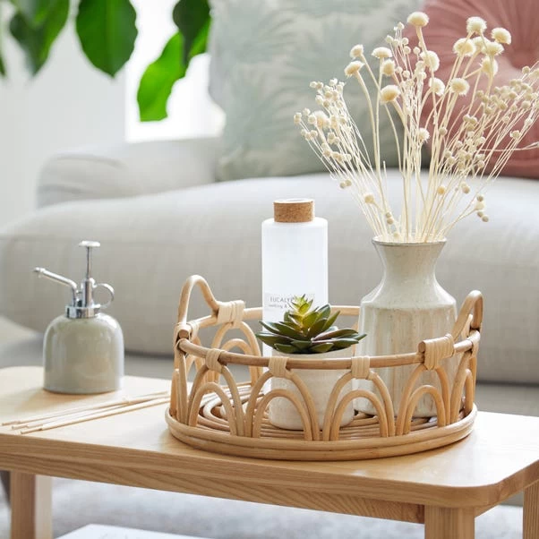 Dunelm Scalloped Bent Cane Tray 30cm - Image 4