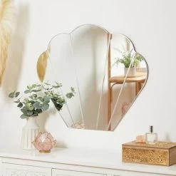Dunelm Vivian Shell Wall Mirror, 65cm