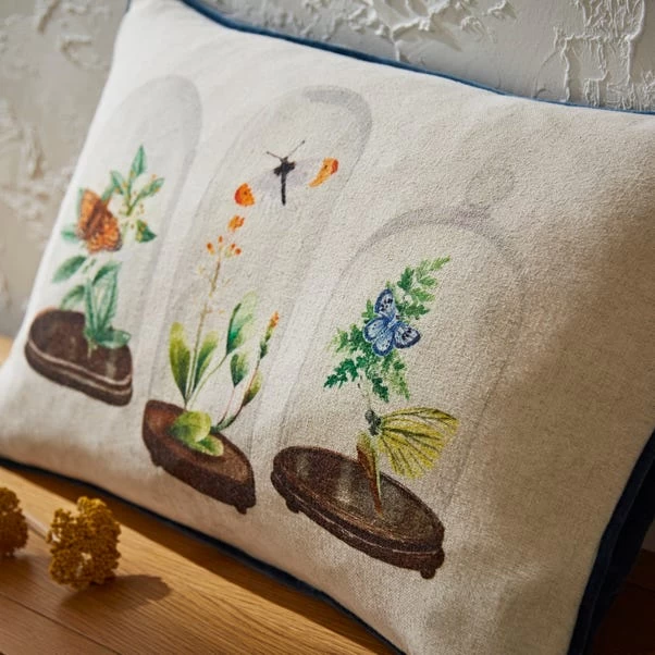 Natural History Museum Cloches Boudoir Cushion - Image 3