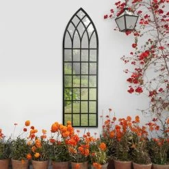 Dunelm Secret Garden Mirror, Black 140x40cm