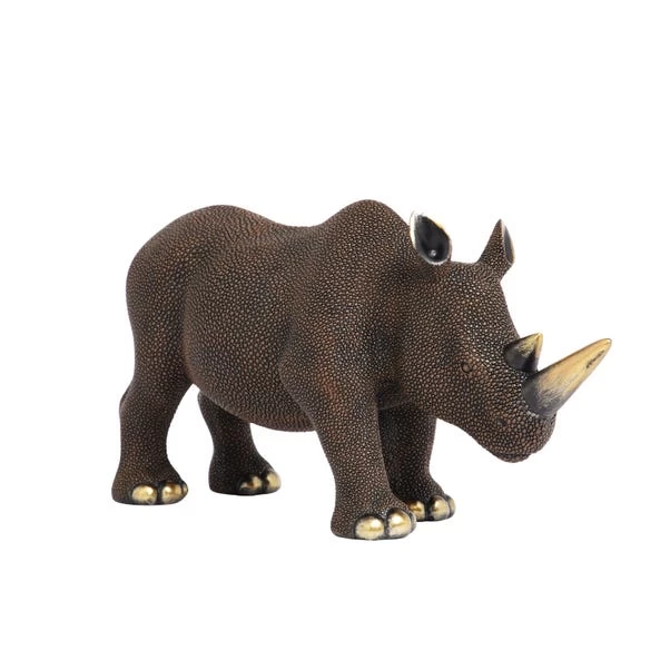 Dunelm Luxe Traveller Rhino Sculpture 36CM - Image 3