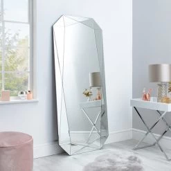 Dunelm 3D Geo Leaner Mirror 155x65cm