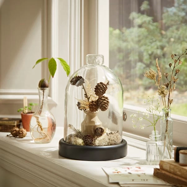 Dunelm Black Mango Wood Cloche - Image 2