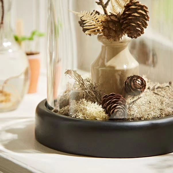 Dunelm Black Mango Wood Cloche - Image 4