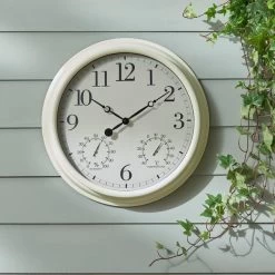 Dunelm Indoor Outdoor Country Cream Clock 40cm