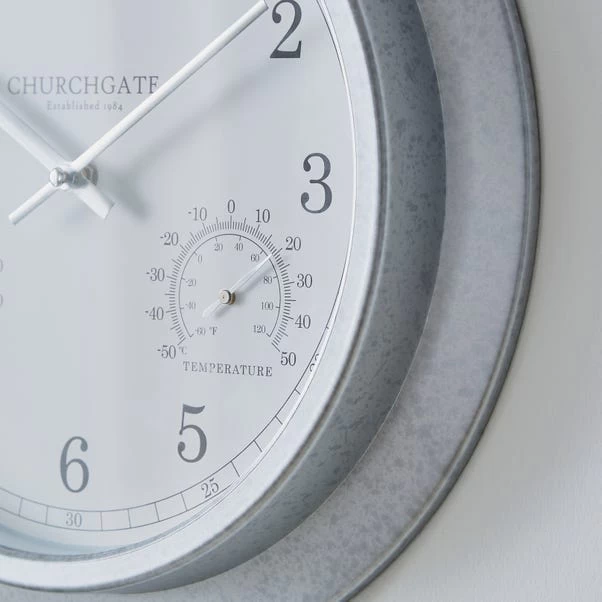 Indoor Outdoor Churchgate Galvanised Clock 35cm - Image 4