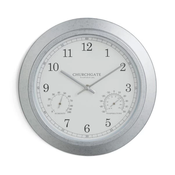 Indoor Outdoor Churchgate Galvanised Clock 35cm - Image 5