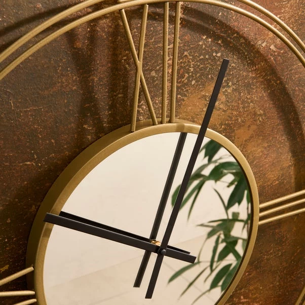 Dunelm Indoor Outdoor Luxe Gold Clock 60cm - Image 3
