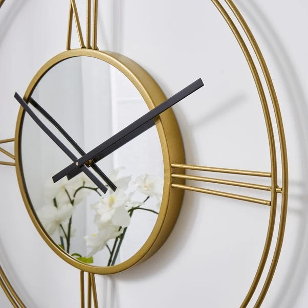 Dunelm Indoor Outdoor Luxe Gold Clock 60cm - Image 4