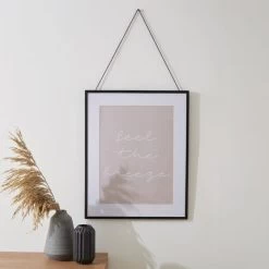 Dunelm Black Hanging Chain Photo Frame 20x16