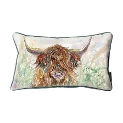 Kilburn & Scott Aquarelle Highland Cow Cushion