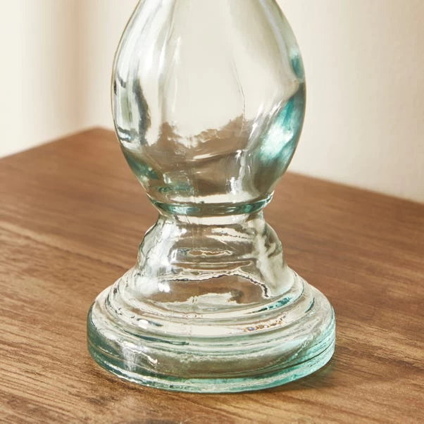 Dunelm Recycled Glass Candle Holder Clear - Image 2