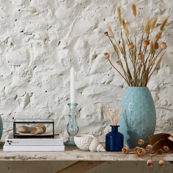 Dunelm Recycled Glass Candle Holder Clear - Image 5